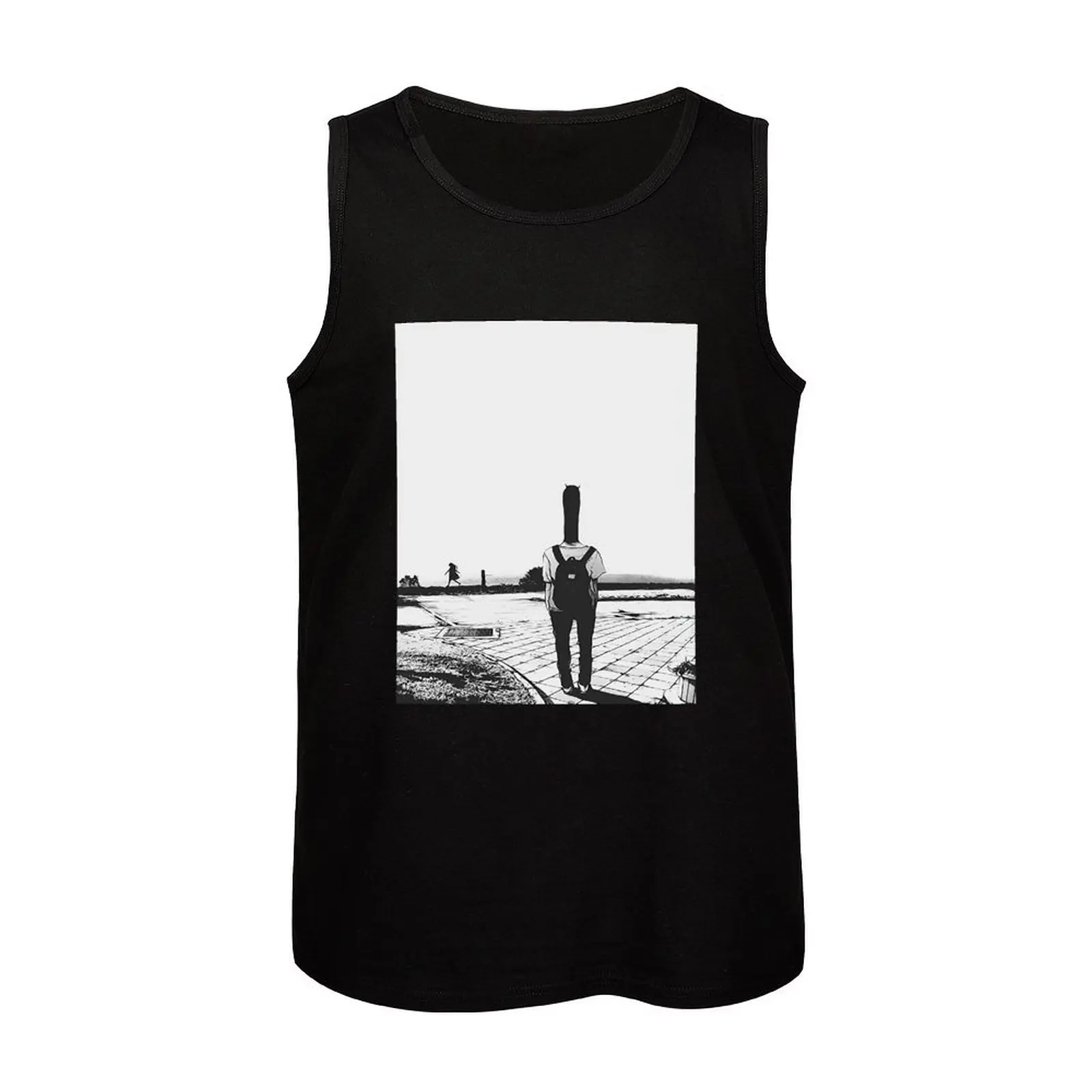 Punpun - Oyasumi Punpun Tank Top Sleeveless T-shirt Men's summer vest t-shirt Men's mens clothing