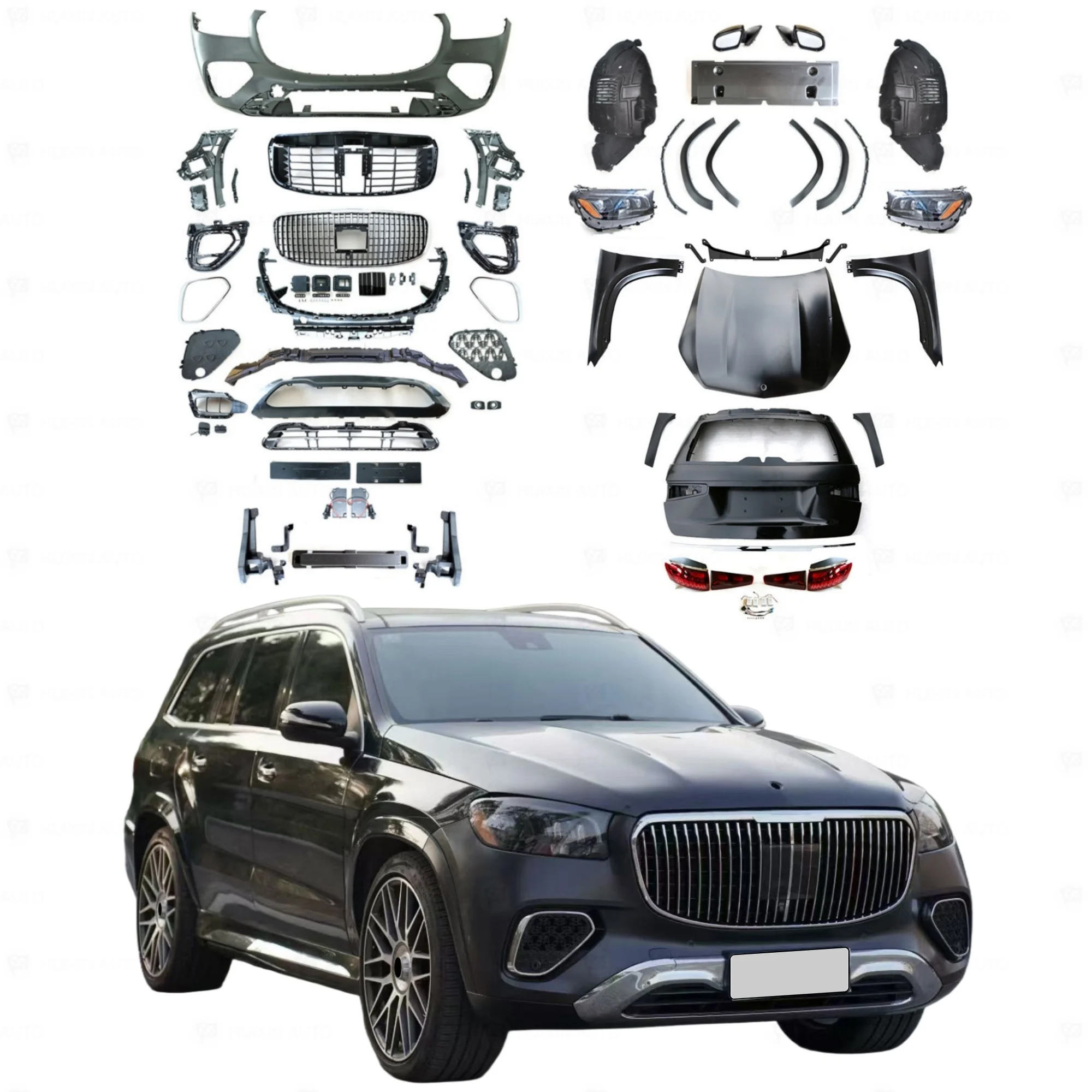 Flying Wing Best Quality Suitable Body Parts Bumpers Bodykit For Mercedes Benz GL/GLS Class X166 2012-2019 Facelift To 2024 Mayb