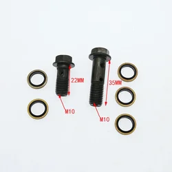 M10*1.25*22 M10*1.25*32 Brake Master Cylinder Oil Hose Screw Bolt Motorcycle Universal Tube Tubing Screws Bolts M10*1.25