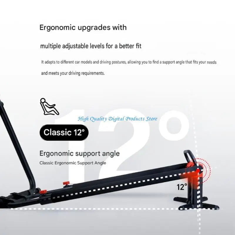 U2JE Wide Base Metal Foot Control Mount for Racing Area Adjustment, Driving Position Tuning, Frame Placement Control, and