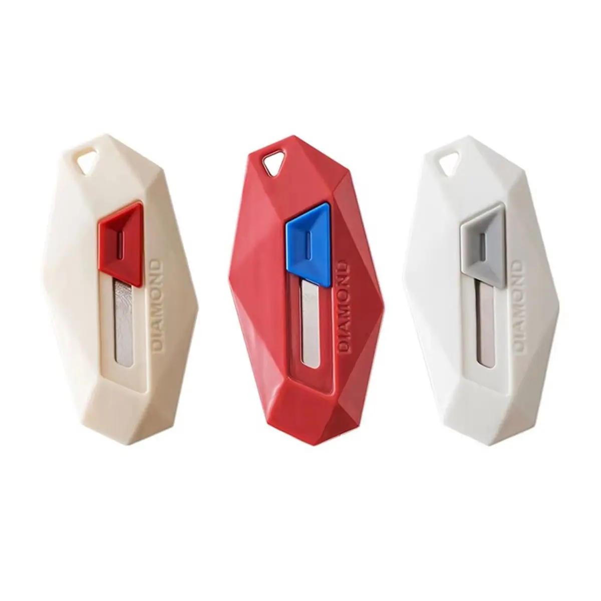 A50U 3PCS Magnetic Mini Box Opener Unbox Knife Safety Round Head Carton Box Cutter for Opening Package Letter Utility Knife