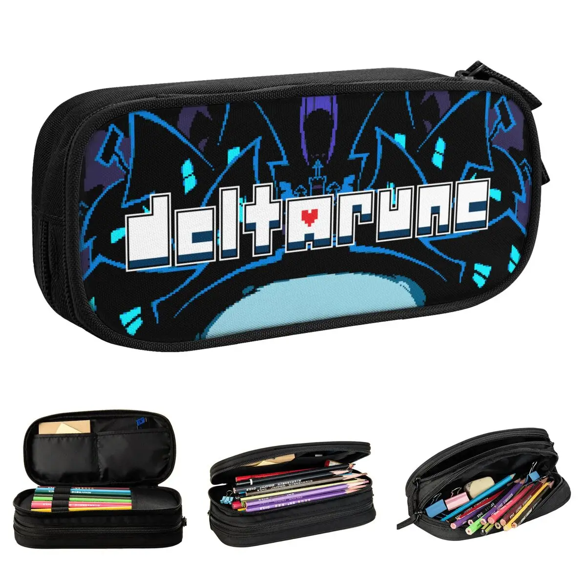 

Пенал для игры Deltarune, классический держатель для ручек, сумки для карандашей для девочек и мальчиков, большая емкость, школьные принадлежности, подарочные пеналы