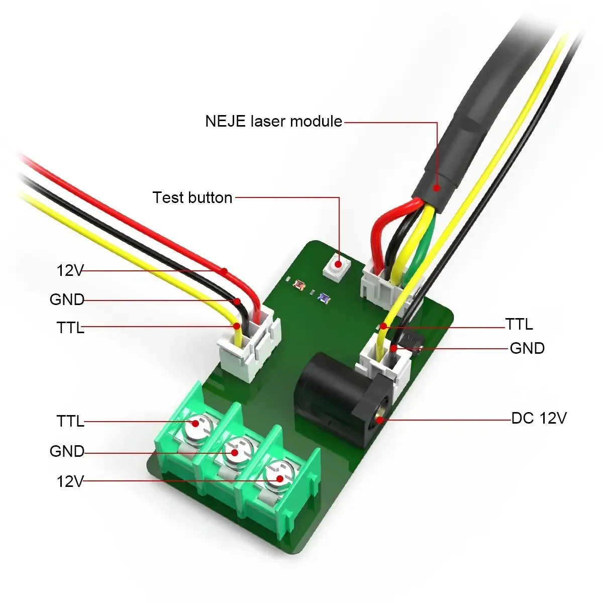 80W Laser Module Head Focusing  450nm TTL Module Kit for Laser Engraving Cutting Machine Engraver Wood Marking Cutting Tool