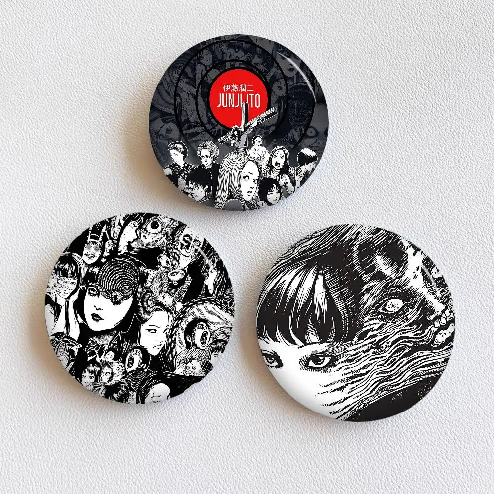 Japan Anime Junji Ito Tinplate Soft Button Pin Brooch Metal Badge Custom Jewelry Accessories Hat Bag Lapel