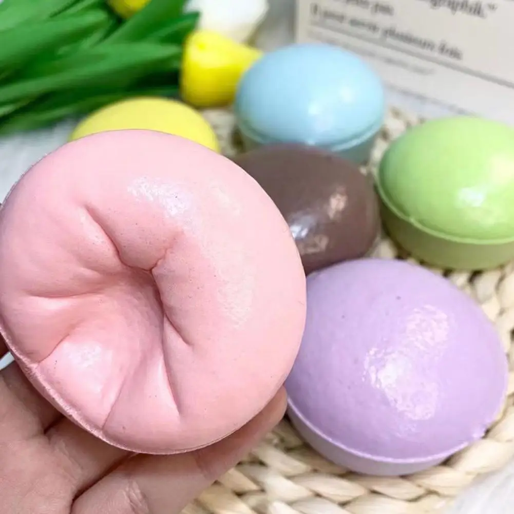 Jouet à pincer en forme de pomme de terre douce violette, jouet de décompression à rebond lent, petit gâteau collant amusant en forme de chou chinois, cadeau de fête, couleur bonbon