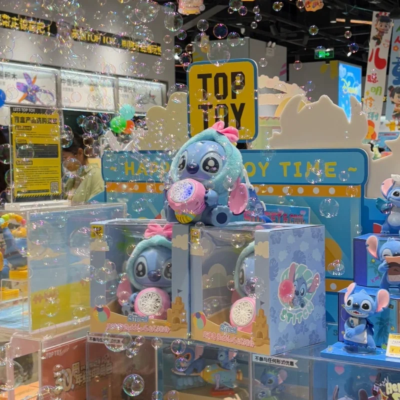 

Toptoy Lilo & Stitch Bubble Gun Kids Toy Bubbles Machine Automatic Soap Blower With Light Outdoor Games Kid Birthday Gift