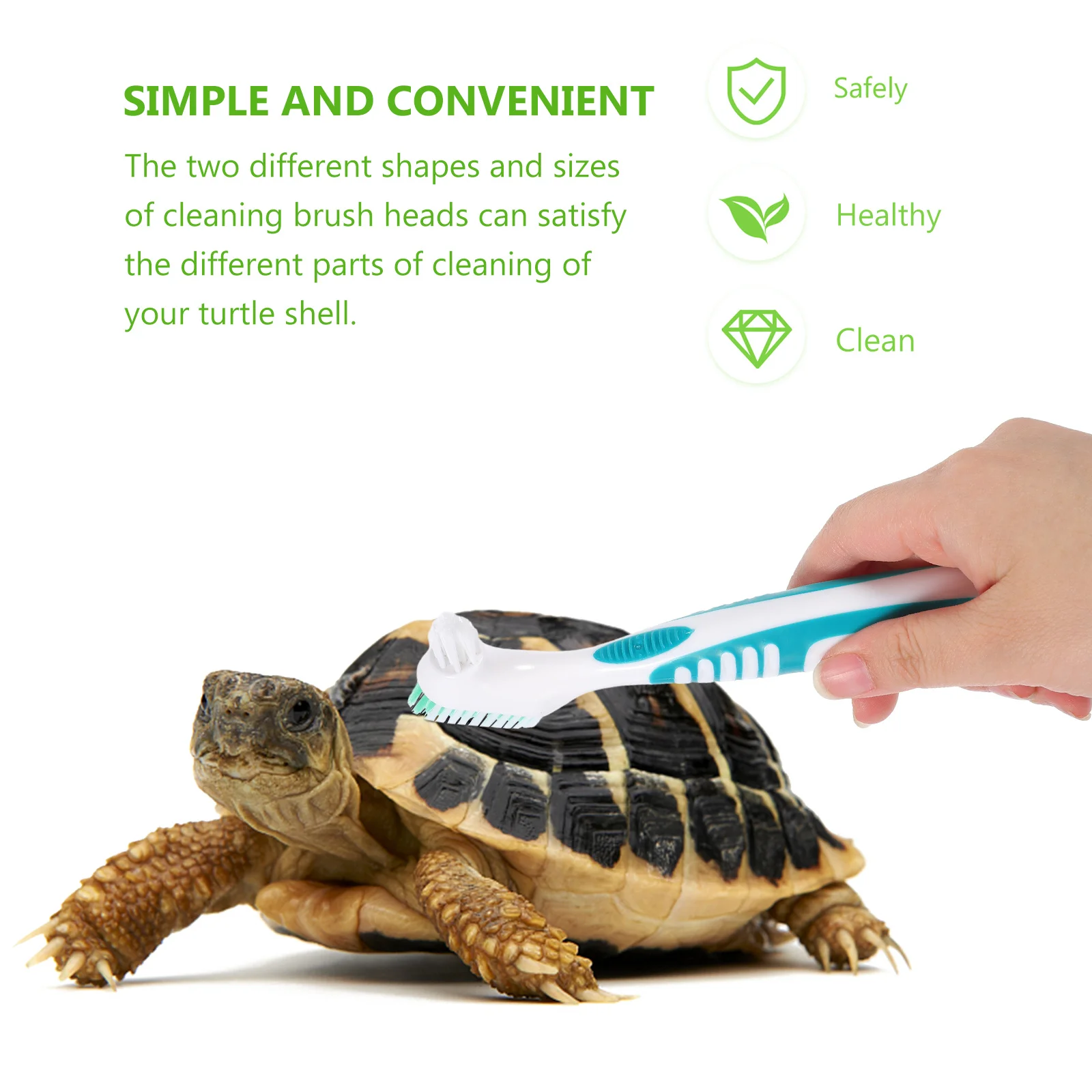 Picture 4: 2Pcs Double-Sided Turtle Shell Cleaning Brush Plastic Small Scrubber for Tortoise Shell Fish Tank Clean Multipurpose Lightweight