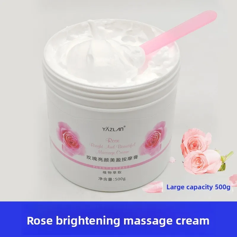 Skin-Quenching Rose Massage Cream 500g for Deep Hydration & Nourishment by Yazi Lan, Moisturizing Cleanser