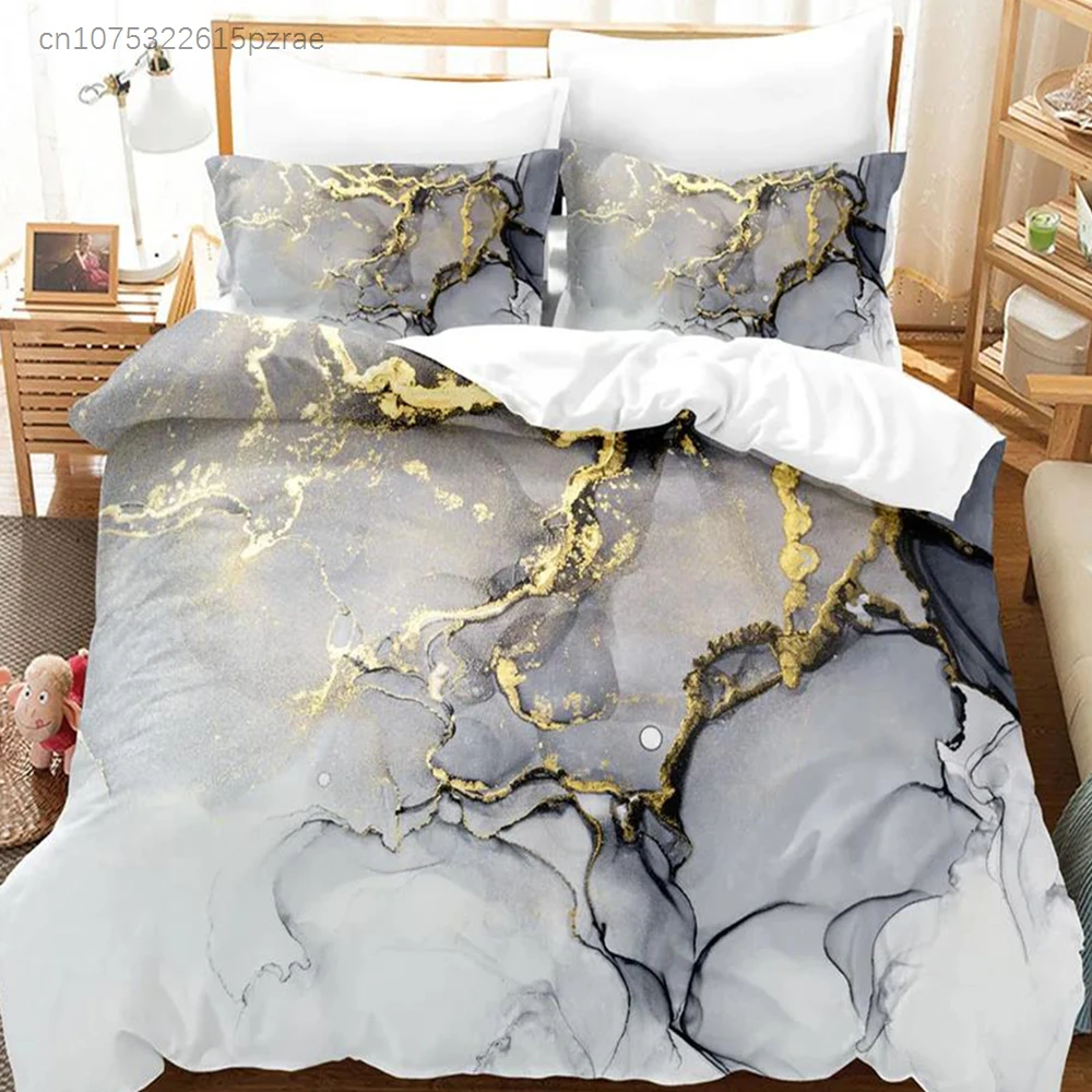 Luxury Marble Bedding Set 3D Printed Duvet Cover Set Romantic Soft Skin-Friendly Single Double King Size For Adult Birthday Gift