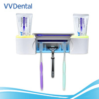 Ultraviolet Toothbrush Sanitizer Disinfector UV Automatic Squeeze Toothpaste Dispenser Bathroom Wall Mounted Toothbrush Holder