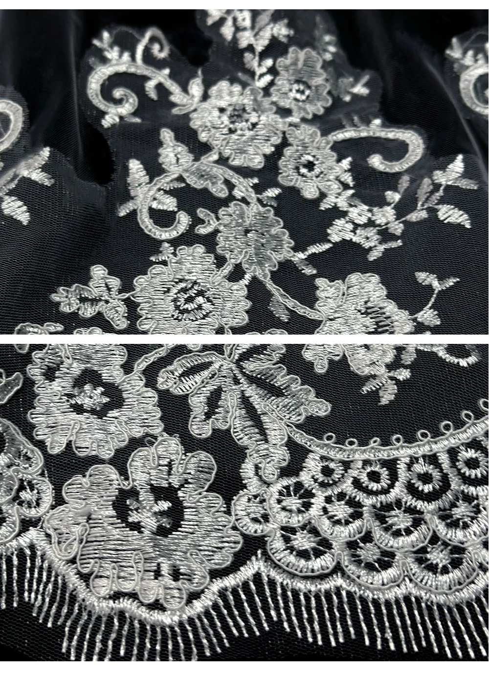 Lace Wedding Veils High Qualiy Tulle with Lace Applique Bridal Veils with Comb 2 Options