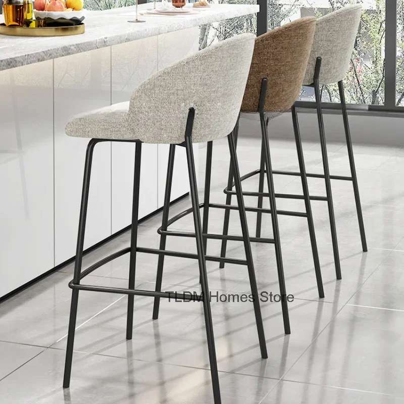 

Counter Bar Stools Minimalist Stool Backrest Wrought Iron Office Modern Make Up Ergonomic Designer Desk Poltrona Home Furniture