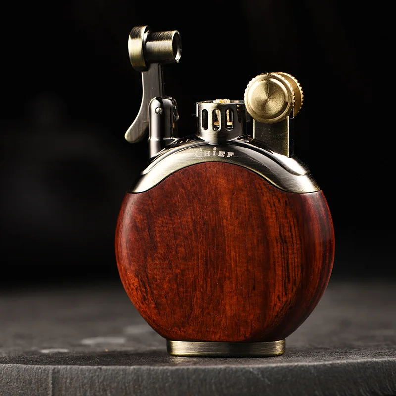 Exquisite Carved Red Sandalwood  Lighter, Cultural Wood Carving Gift Windproof Lighter, Gift for Boyfriend Father