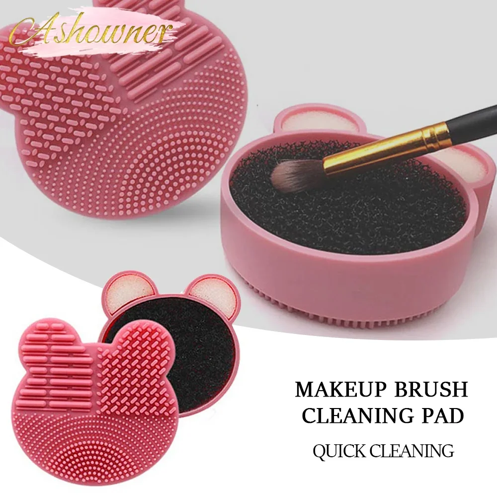 1/3pc Make Up Brush Cleaner Pad Washing Brush Pad Cleaning Mat Cosmetic Brush Cleaner Universal Make Up Tools Scrubber Board Pad