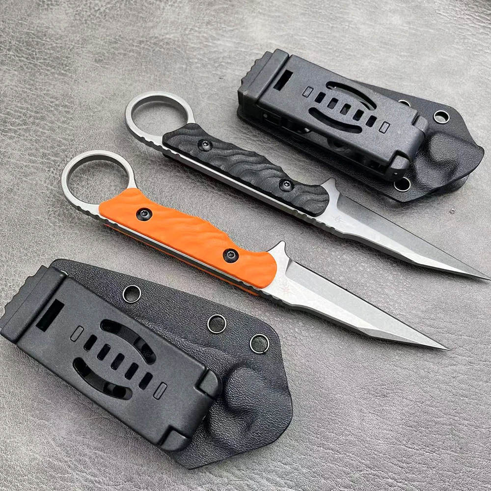 

Outdoor Hunting Camping Straight Knives High Hardness TOOR Portable Fixed Knife 440c Blade G10 Handles Tactical Rescue EDC Tool