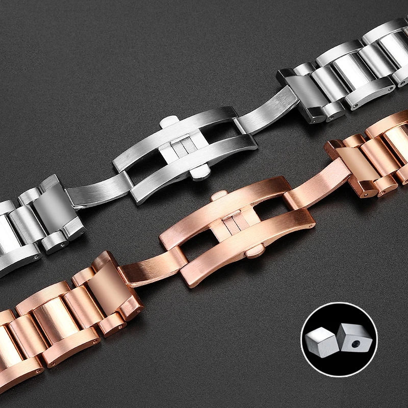 Imagem -06 - Relógio de Metal Pulseiras Homens Pulseiras Moda Feminina Pulseira para Ajuste Cartier Calibre Alta Qualidade Aço Inoxidável 23 mm