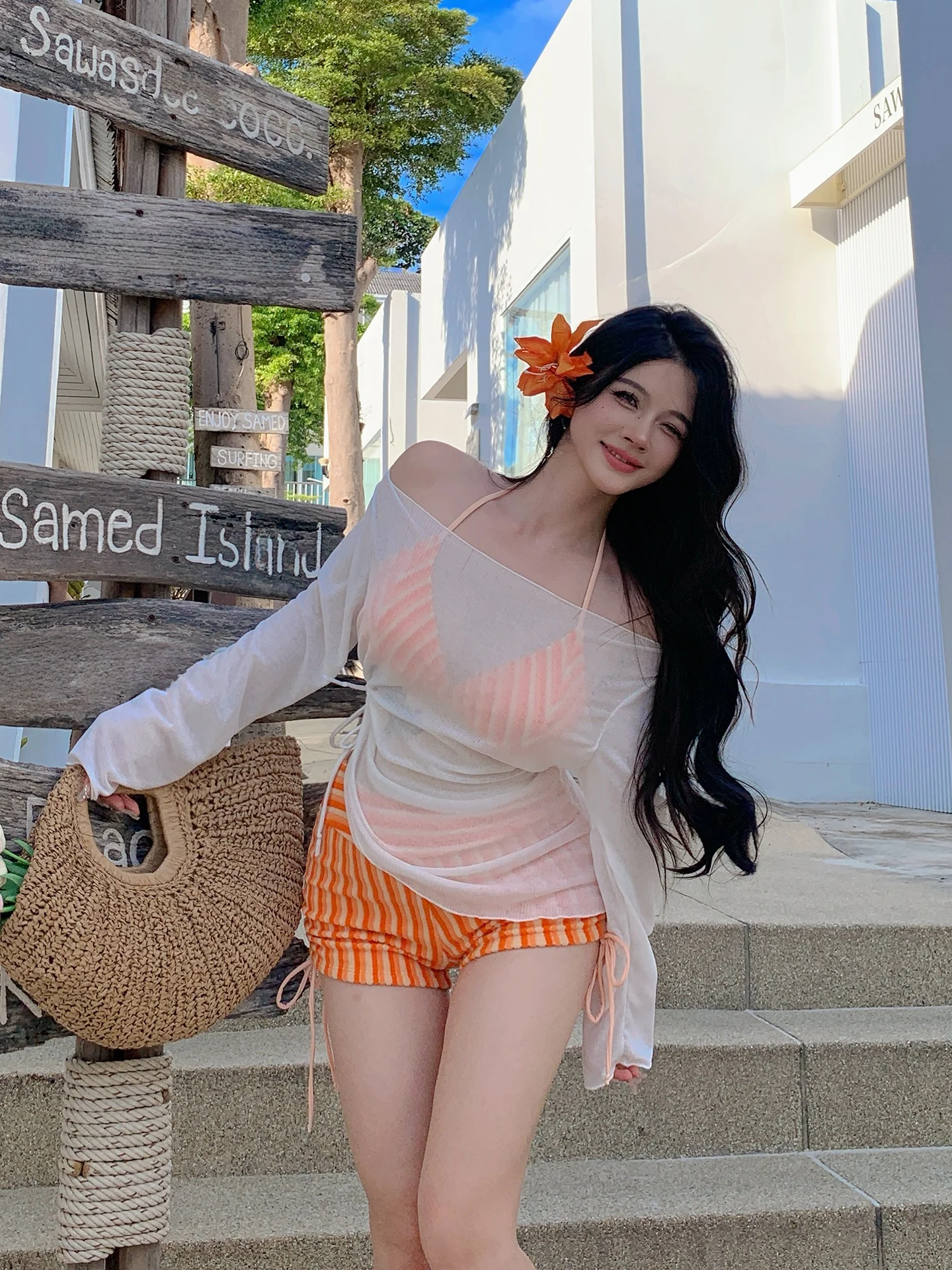 

Сексуальный комплект бикини из трех предметов для женщин больших размеров: для горячих источников, пляжного отдыха, похудения и занятий спортом