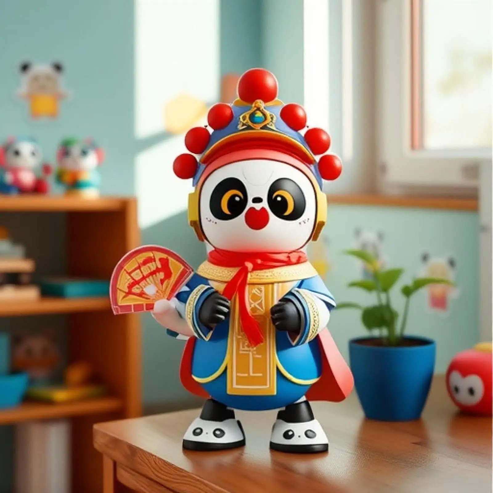 

Face Change Doll Chinese Folk Art Toy for Toddlers Boys Girls Birthday Gift