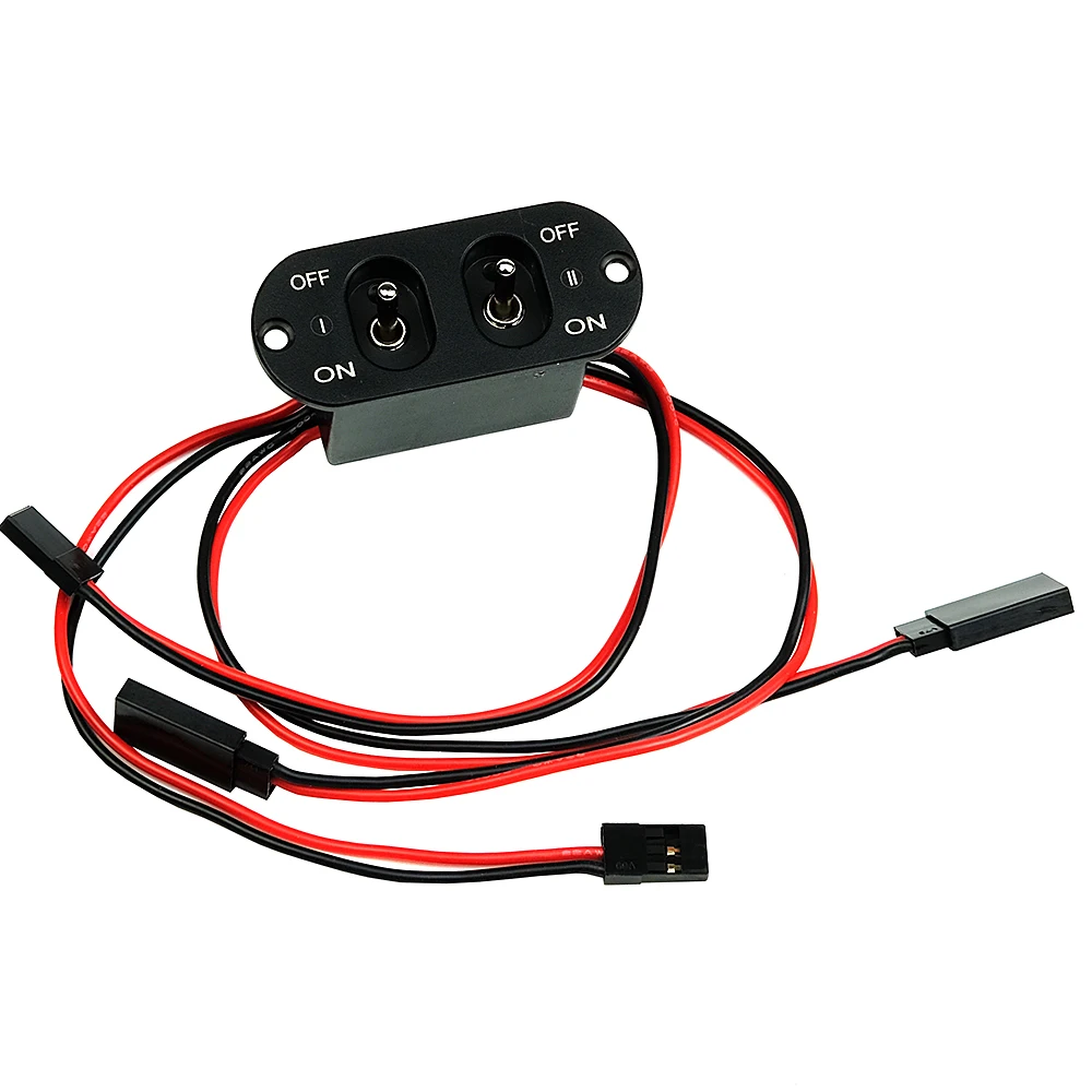 Heavy Current Dual Charging Switch Fit FUTABA/ JR Connector For RC Battery UBEC ESC Car Airplane Model