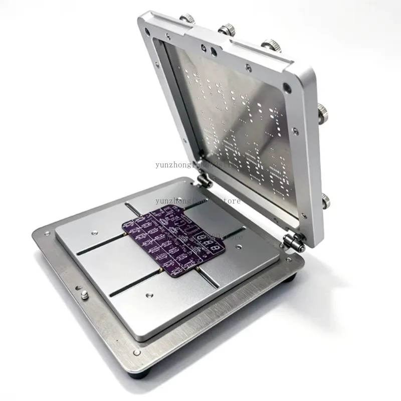 SMT Stencil Frame Fixture Positioning Jig for Solder Paste Printing and Red Glue Application,  Machined 6061 Aluminum Alloy