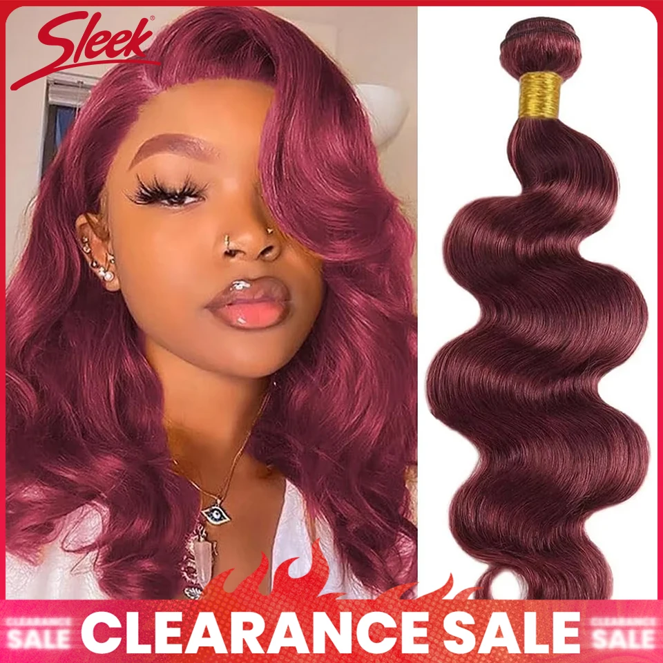 Burgundy 99J Human Hair Bundles Big Sale Peruvian Raw Human Hair Bundles Quick Weave Double Weft For Women Hair Extensions