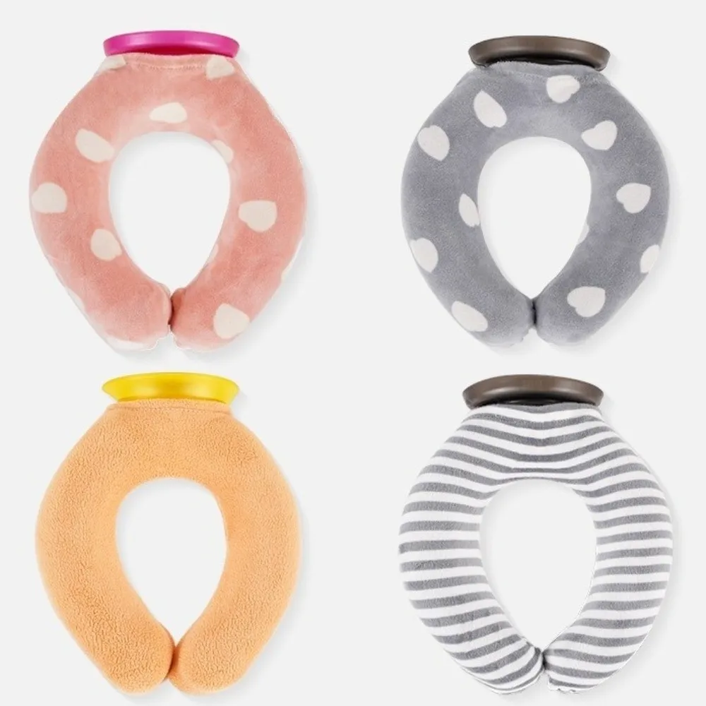 

Cold Collar PVC U-shaped Neck Hot Water Bag Portable Knitted Cover Hot-water Bag Neck Support Reusable Neck Protector Home Use