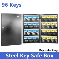 WeHere 96 Keys Cabinet Organizer, Key Safe Box , Key Safe Security Storage Lockbox Holder for Valets, Hotels, Car and House Keys