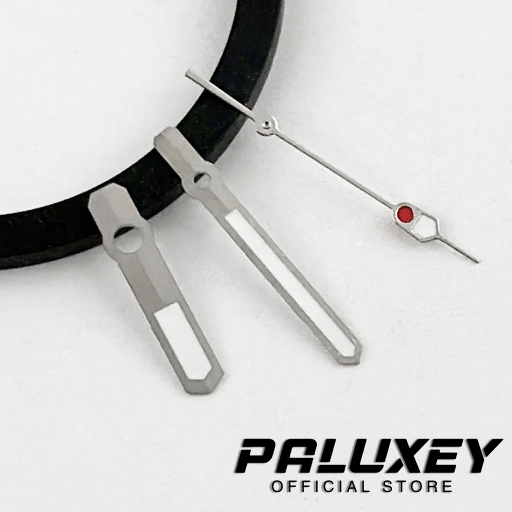 นาฬิกาสีเขียวเรืองแสงสีเงินมือ NH35 NH36 4R35 7S36 4R36เคลื่อนไหวอัตโนมัติ