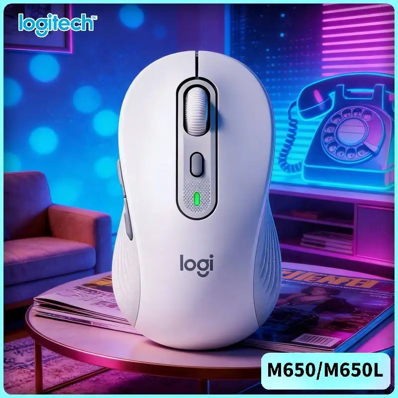 

Беспроводная бесшумная мышь Logitech M650, двойной режим работы 2,4 ГГц и Bluetooth, стабильное соединение для всех устройств M750/M280/M350/M220/M185
