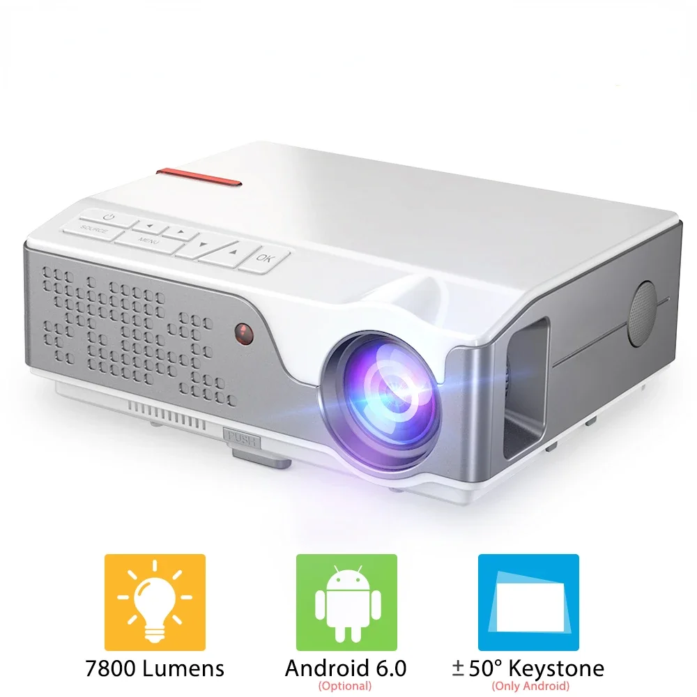 

Full HD 1920 x 1080P Projector 7800 Lumens Video Cinema LED Proyector Android WiFi Home Theater 3D Beamer