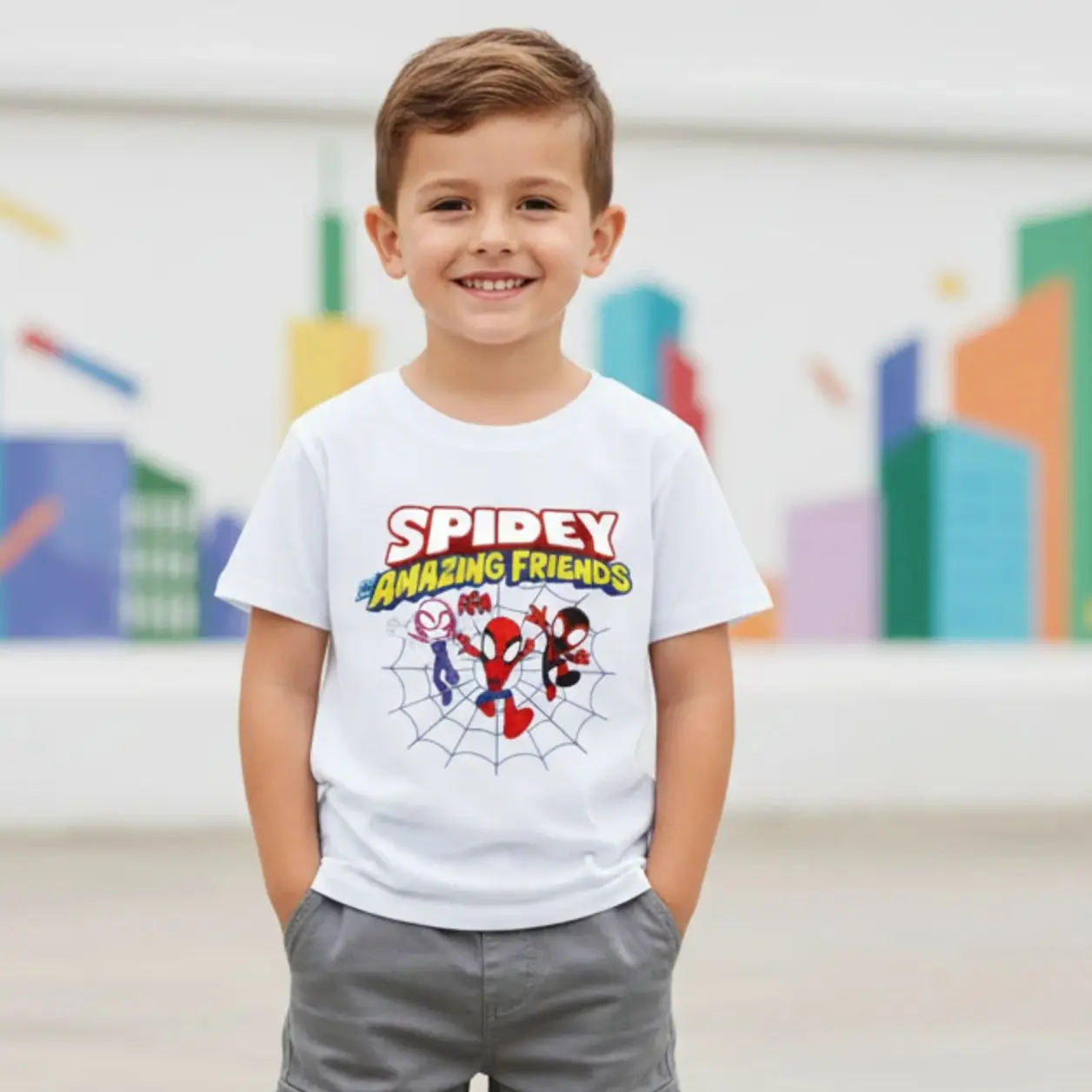 

Футболки Spidey and His Amazing Friends, новые крутые футболки для мальчиков и девочек, детская хлопковая мягкая одежда, футболка для родителей и детей