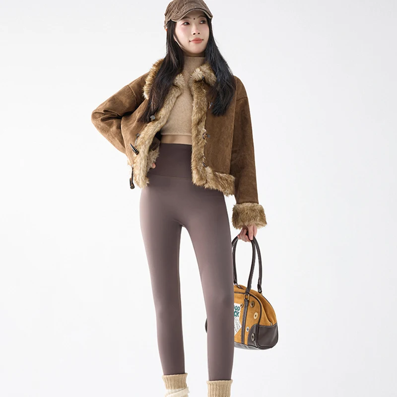 الخريف الشتاء زائد المخملية طماق المرأة مثير نحيل الورك رفع اليوغا السراويل امرأة عالية الجودة الرياضة القرش الجلد اليوغا طماق