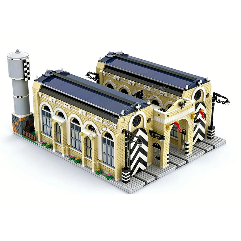 4752 STUKS Huis Straat Spoorweg Oud Depot MOC Aanpasbare Modulaire Bouwsteen Educatief Model Ontwerp DIY Jongens Speelgoed Verjaardagscadeau