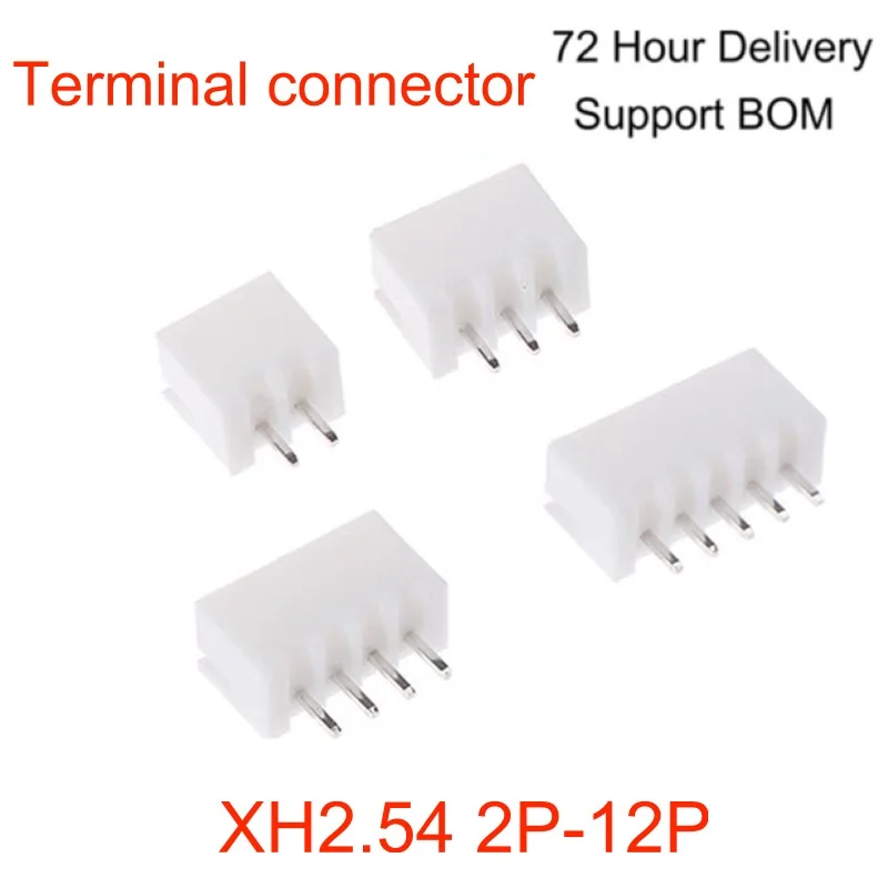 

20PCS-XH2.54 Terminal Socket Straight Pin Spacing 2.54mm Connector 2P 3P 5P 6P 7P 8P 9P 10P-12P