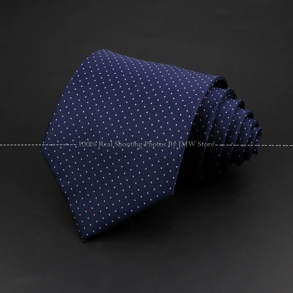 New Men's 9cm Thin Ties Dots Striped Blue Red Purple Tie For Formal Business Luxury Wedding Party Collar Neckties Gravatas Gift