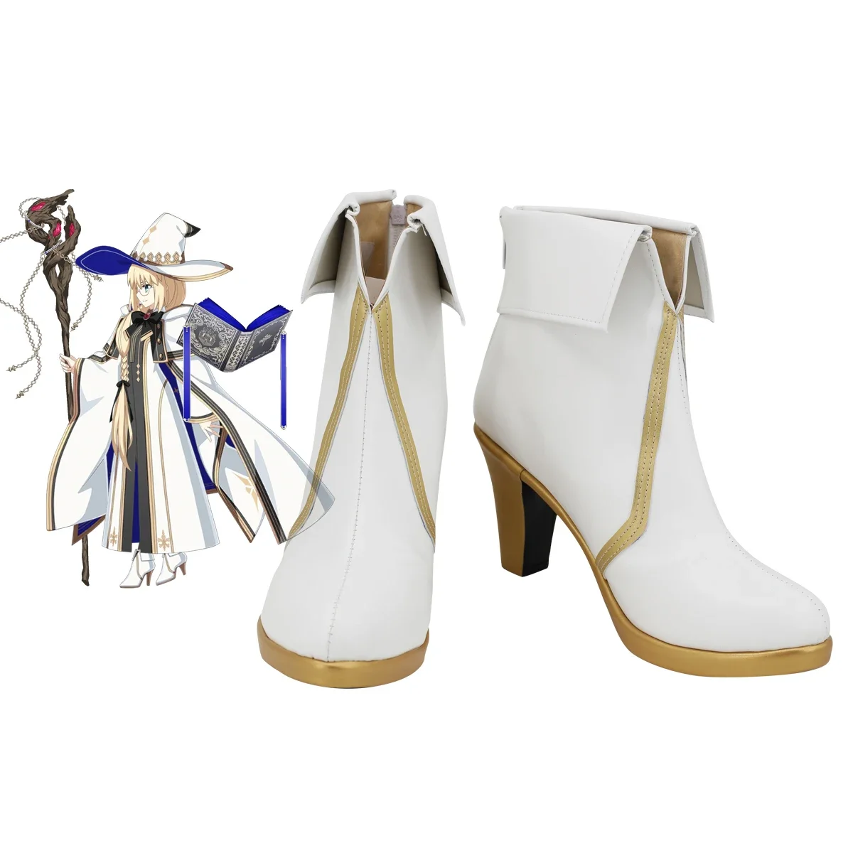 Fate Grand Order FGO Aesc the Savior Cosplay Boots White Shoes Custom Made