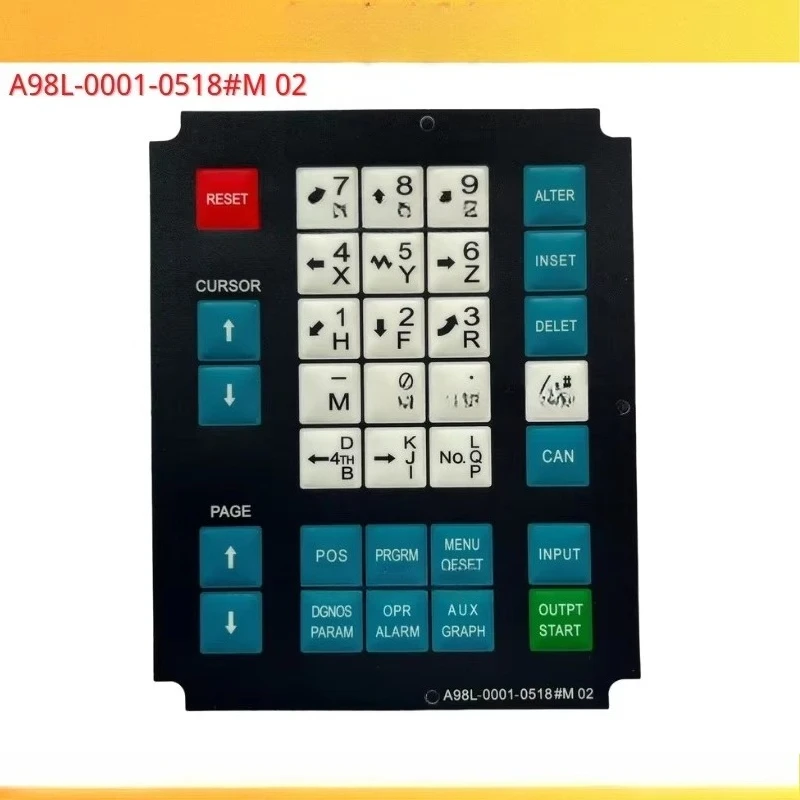 A98L-0001-0518#M #T Membrane Keysheet Keypad For Fanuc 0 Series MDI Unit
