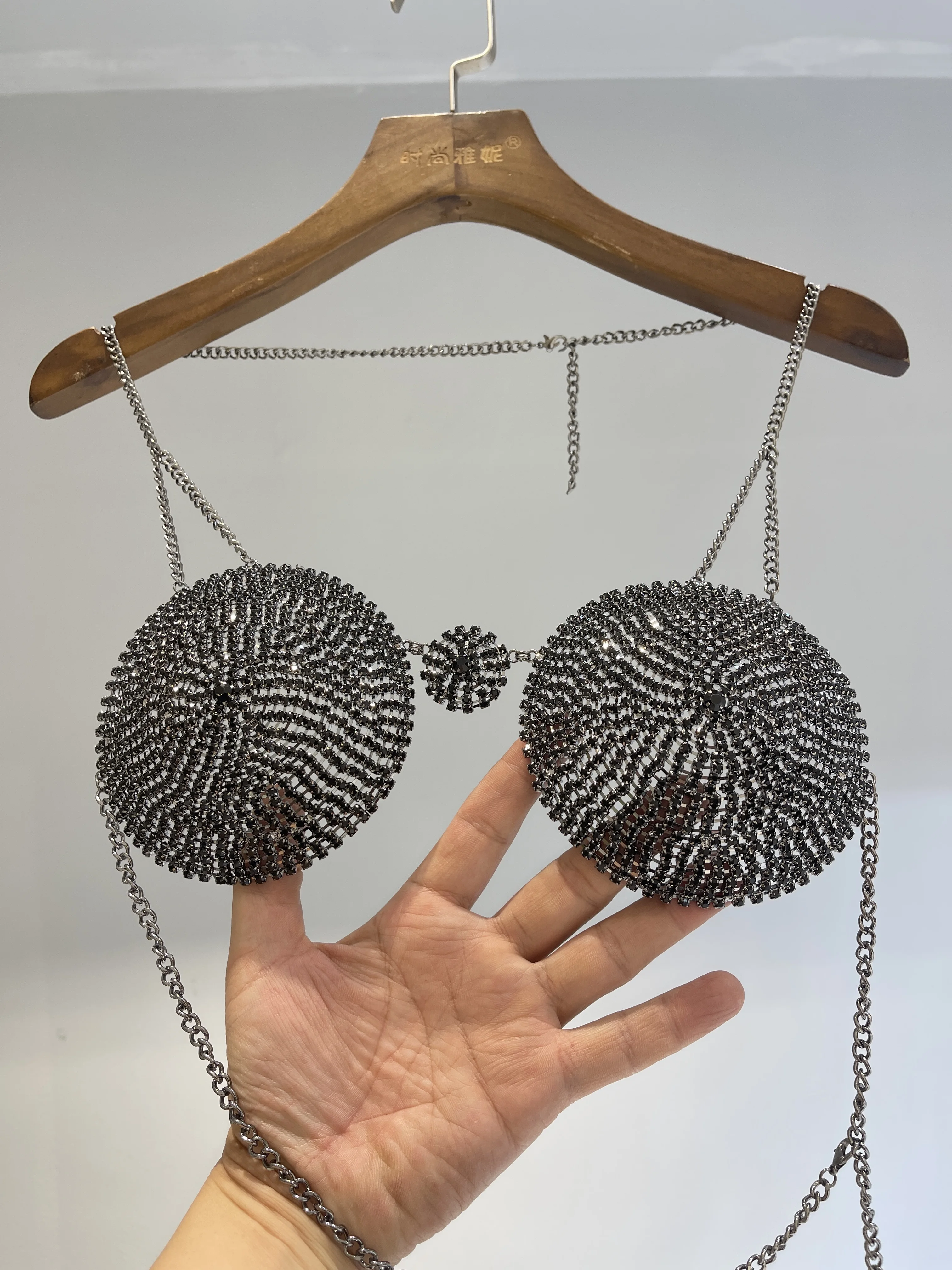 Sexy Neckholder Strass Korsett Crop Top Damen Kleidung Club Party Top Hotwife Bralette Festival Outfit Damen Tops