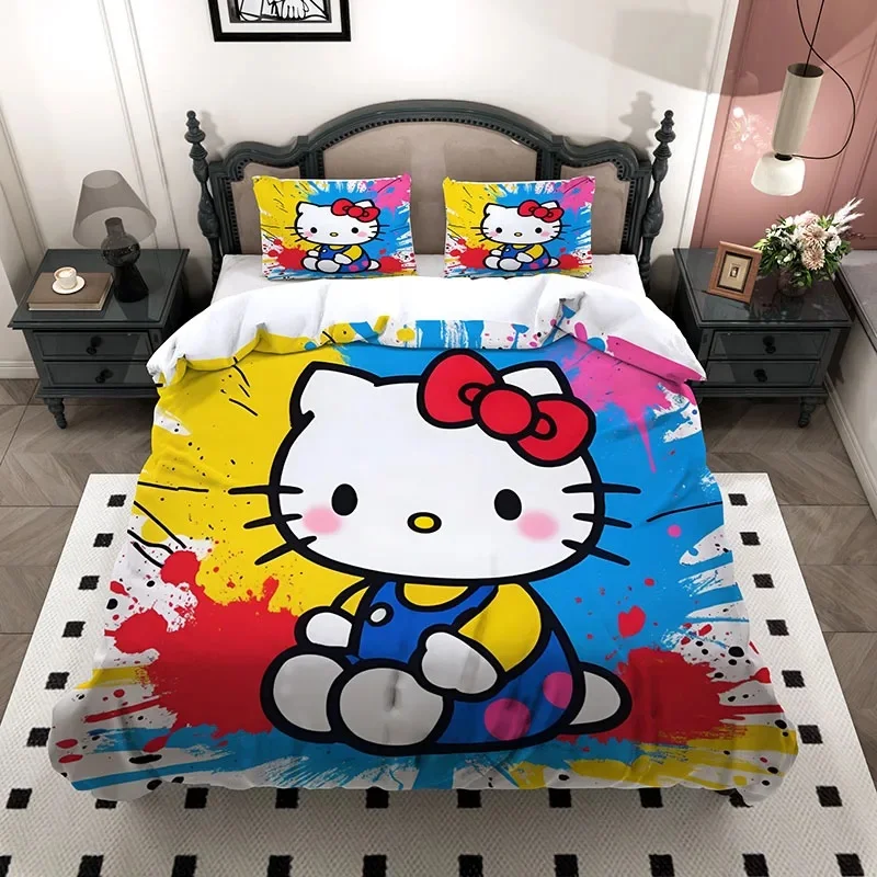 vibrant-y2k-hello-kitty-3-piece-bedding-set-3d-color-splash-graffiti-art-microfiber-duvet-cover-and-2-pillowcases