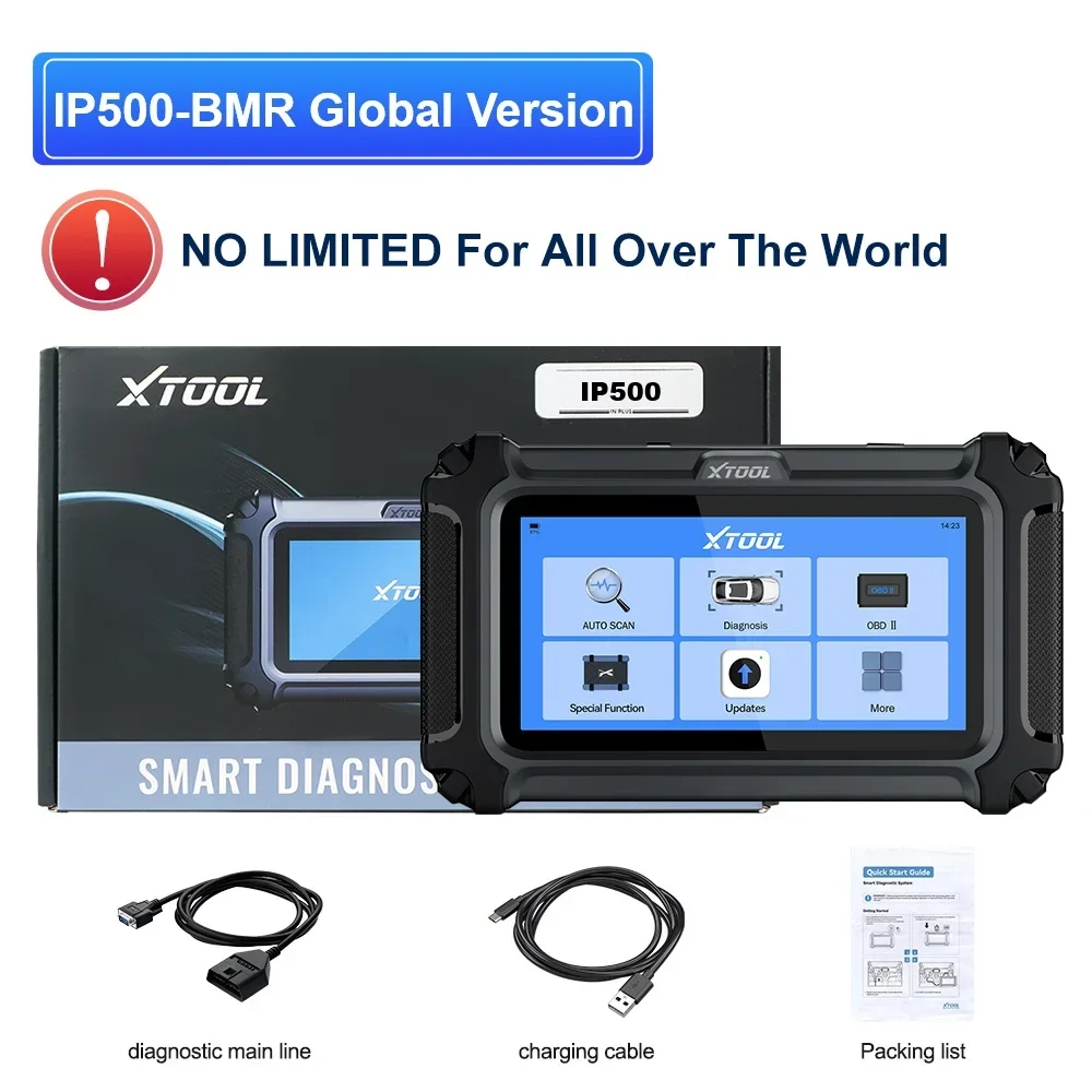 XTOOL IP500 voor BMW OBD2 bidirectioneel scantool met ECU-codering 23+ resetsdiensten Injectorcodering Levenslange gratis update