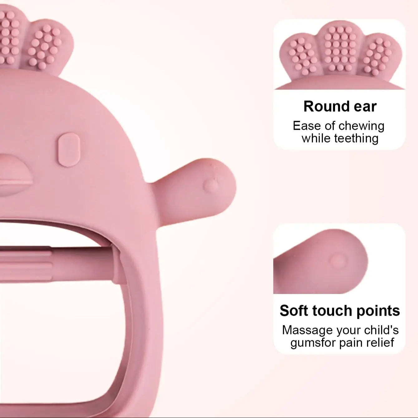 Baby Teether Toys For Baby BPA Free Anti-Drop Silicone Gloves Teething Toys For Baby Chew Toys For Sucking Needs Tool