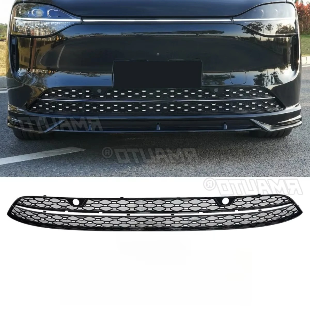 

For AITO M9 Car Bumper Grill Insect screen Decorative Racing Grille Body Kit Front Bumper Grill Exterior Part