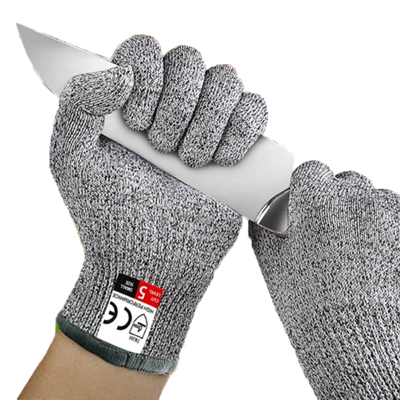 

1Pair Level 5 HPPE Cut Resistant Protective Gloves Safety Gloves for Car Repair Kitchen Gardening Hand Protective Gloves