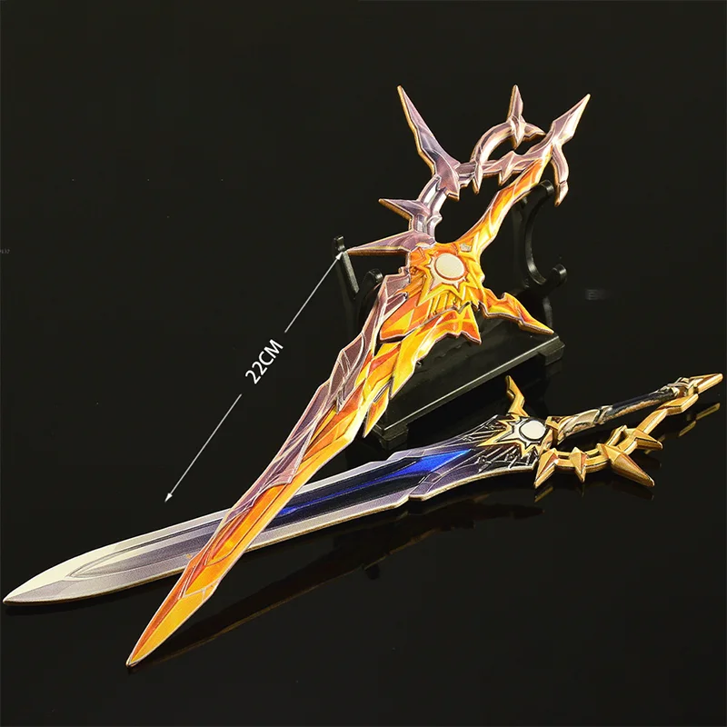 Honkai: figura de Star Rail de 22cm, cuchillo de juego, juguete, espada Phainon, adorno de aleación de Zinc totalmente metálico, juguete en miniatura, coleccionables artesanales