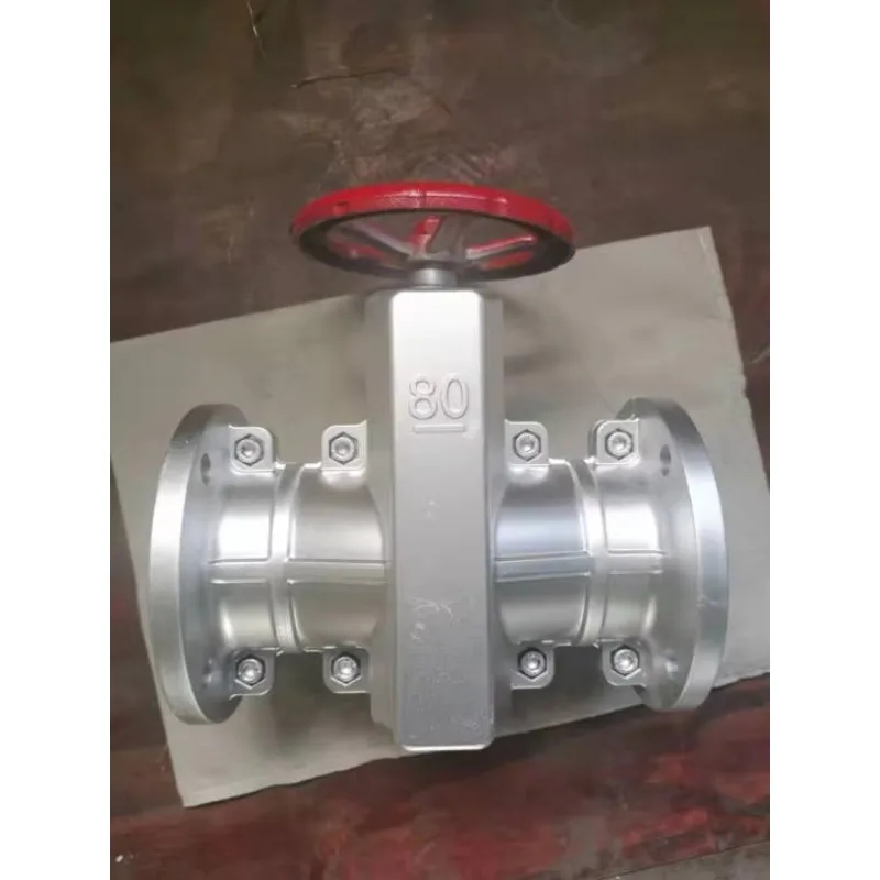 Mídia base WCB da válvula de pitada com luva de borracha manual SS304
