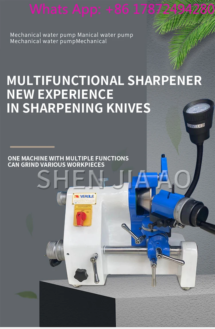 220V U3 Collets Universal Cutter Grinder Drill Sharpener Sharpening Machine End Mill Drill Cutter Grinding Tool