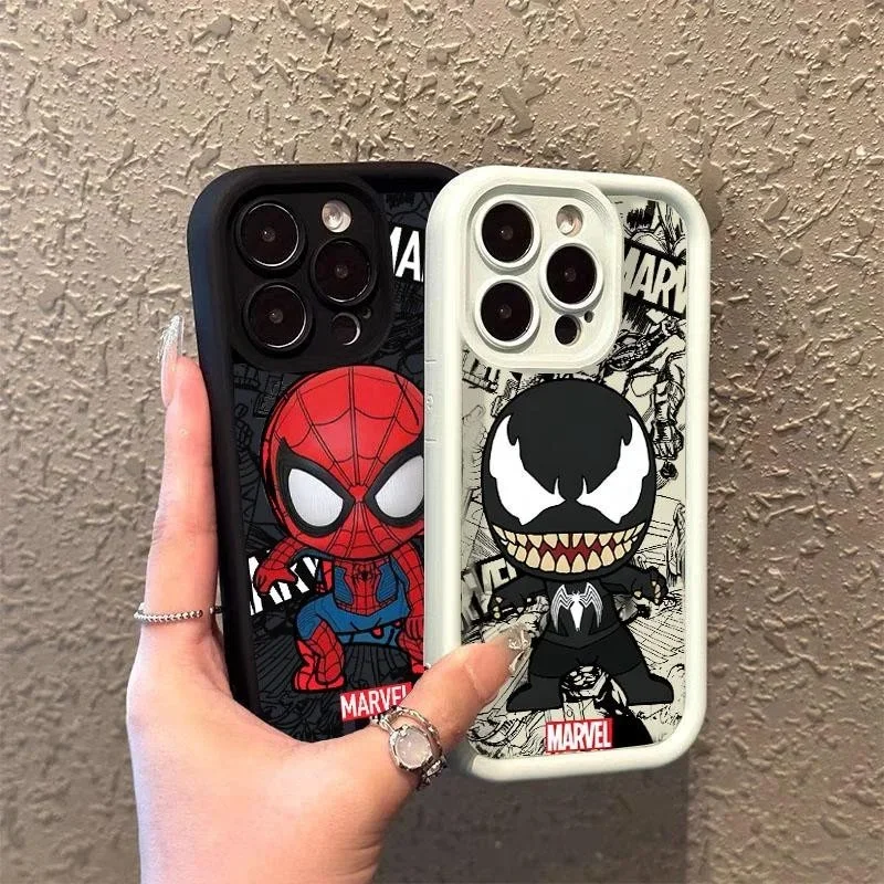 حافظة سبايدر مان جروت لهاتف OPPO رينو 13 14 11 12F 11F 13F A78 A58 A79 A38 A60 A5 Pro Realme C53 C55 C65 C63 C67 C71 12 Pro Plus #3