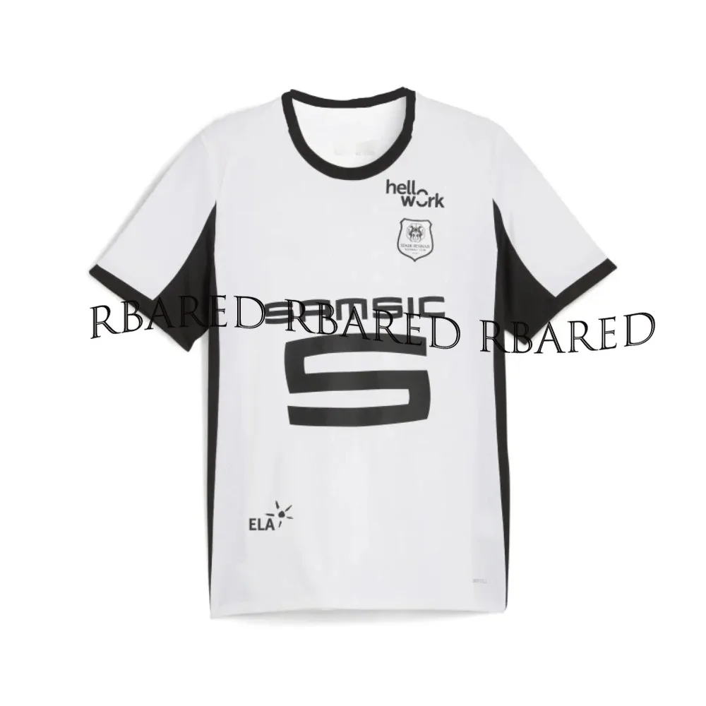 

Stade Rennais F.C 25-26 Home and Away Football Jerseys 3D Printed Short Sleeved Sports T-shirt Same for Adults,Children