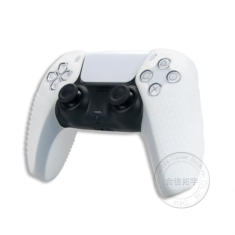 HOTHINK 1 para dzielony silikonowy pokrowiec z cząsteczkami przeciwpoślizgowymi na kontroler PS5 skórka na PlayStation 5 DualSense