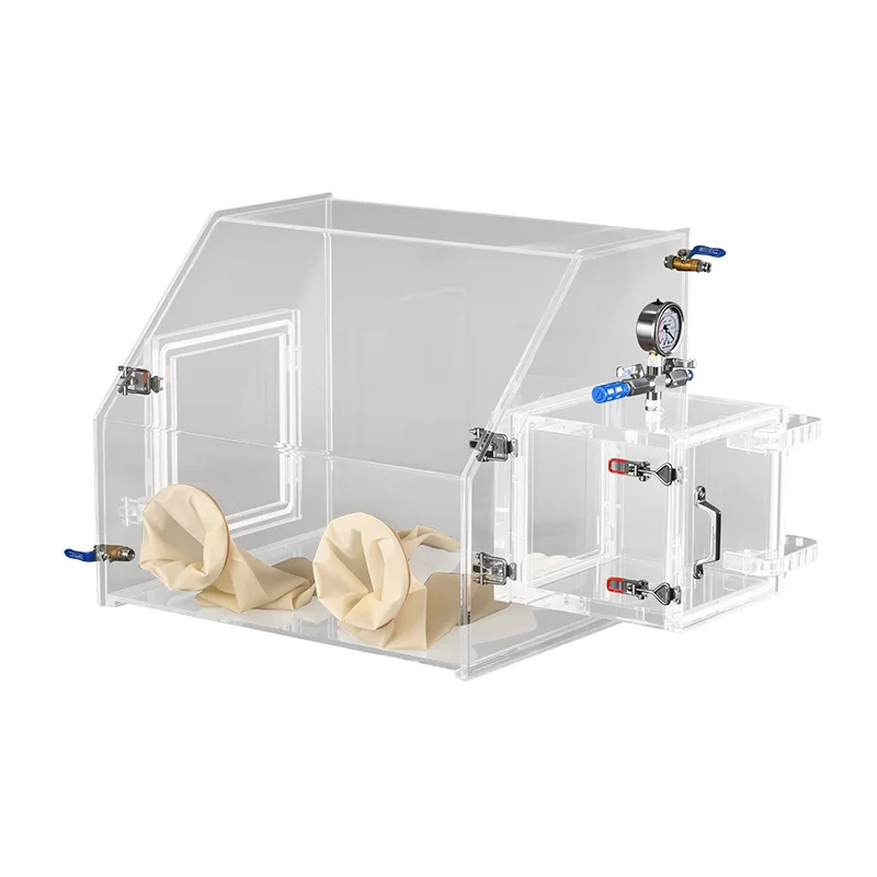 Simple Acrylic Inert Gas Glove Box Lab PMMA Vacuum Operation Chamber Transparent Anaerobic Cabinet